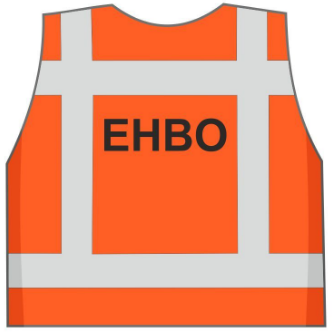 Veiligheidsvest met opdruk EHBO Oranje